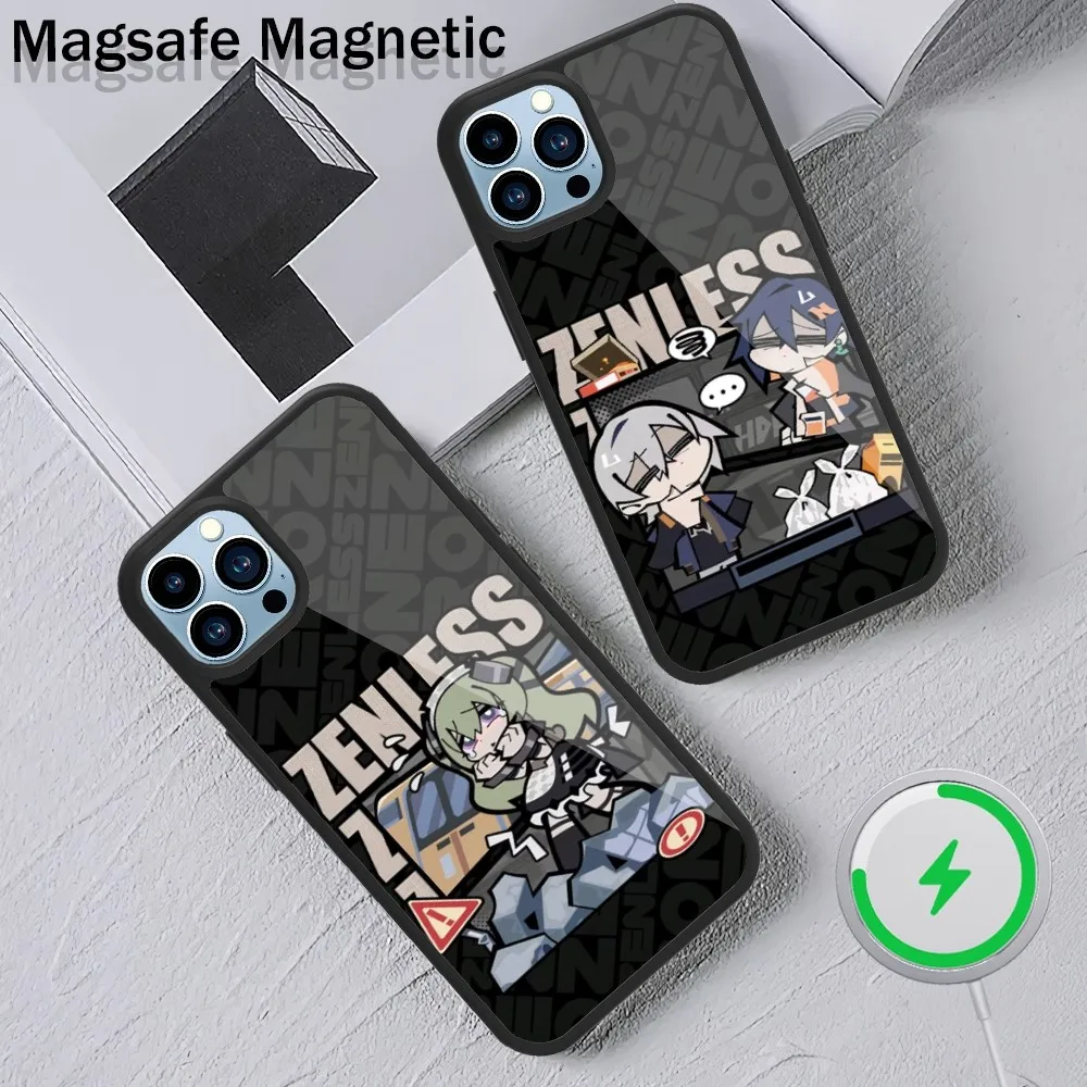 

Zenless Zone Zero Game ZZZ Phone Case For iPhone 16 15 14 13 12 11 Plus Pro Max Magsafe Magnetic Wireless Charging