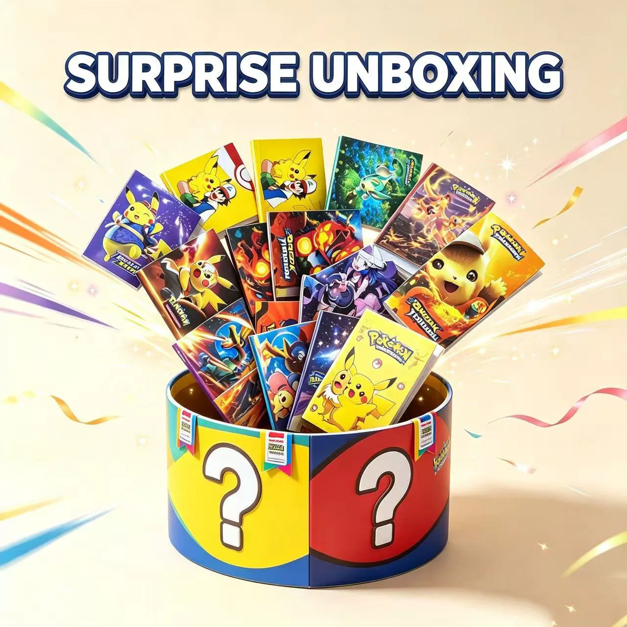 Random 1/2/5Pcs Pokémon Card Album, 4-Pocket Collector's Box, Card Album, Holds up to 240 Cards of Various Types