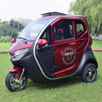 1500W Adult 3-wheel 3-seat Small/mini Fully Enclosed Low-speed Electric Tricycle Electric Passenger Scooter Vehicle/car For Sale