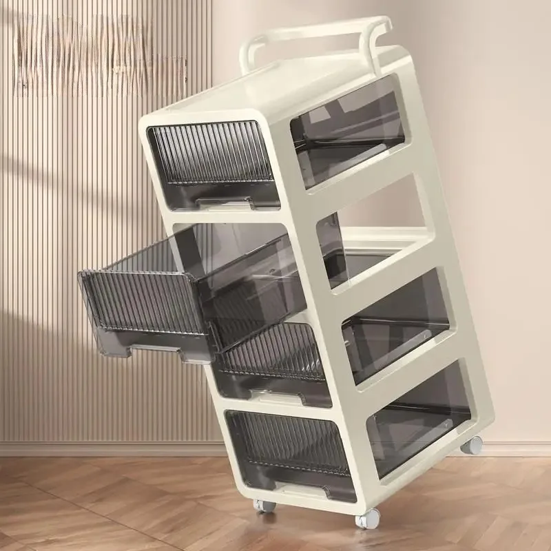 Multi Layer Storage Rack Truck, Household Portable Organization Racks, Uso para Brinquedos Snacks Livros e Produtos para Bebês
