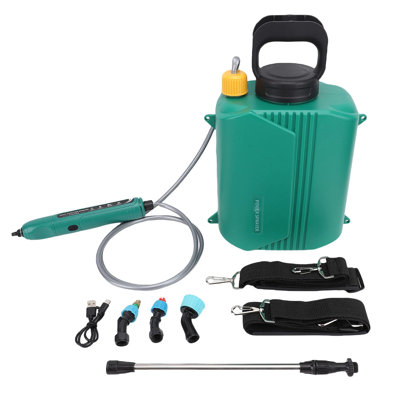 

Leakproof Garden Sprayer 6L Electric Backpack Sprayer with 3 Nozzles Retractable Wand Adjustable Strap For Lawn Garden Yard