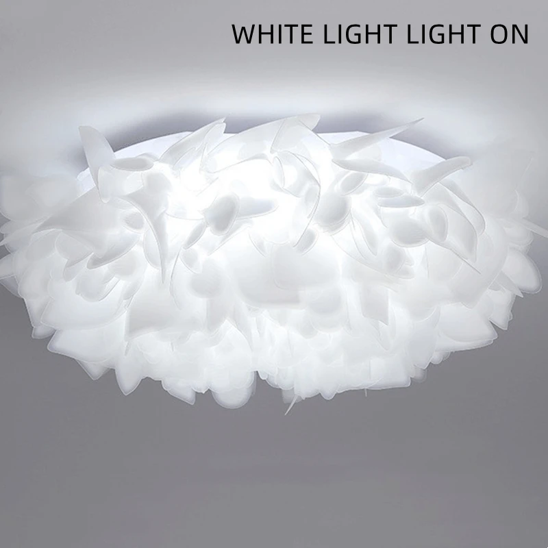 Modern LED Ceiling Light Nordic Warm and Romantic Indoor Lighting Flower Petal Chandelier for Living Room Dining Decoration Lamp