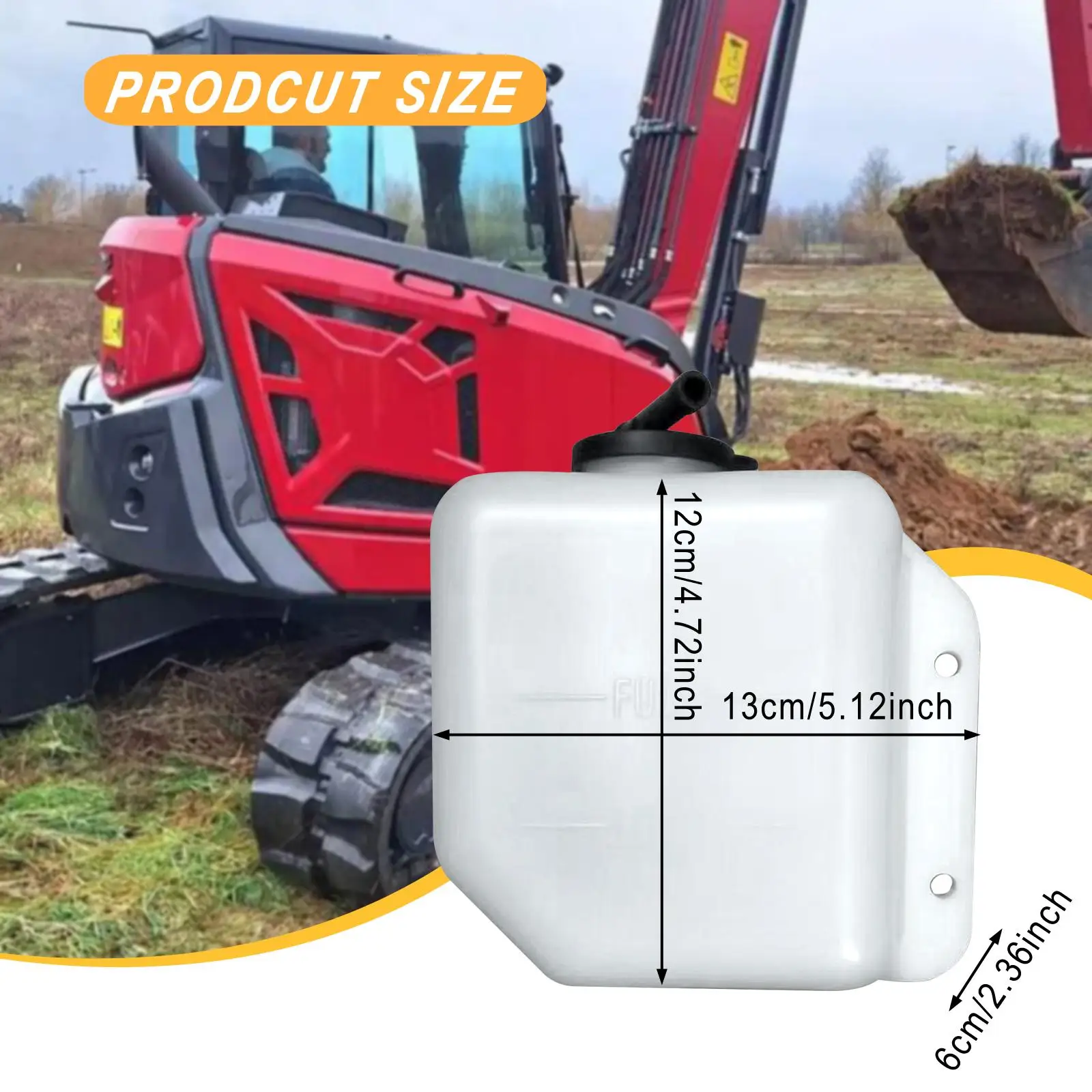 Overflow Coolant Tank High Strength Easy Install Practical Leakproof for Excavators Reserve Parts