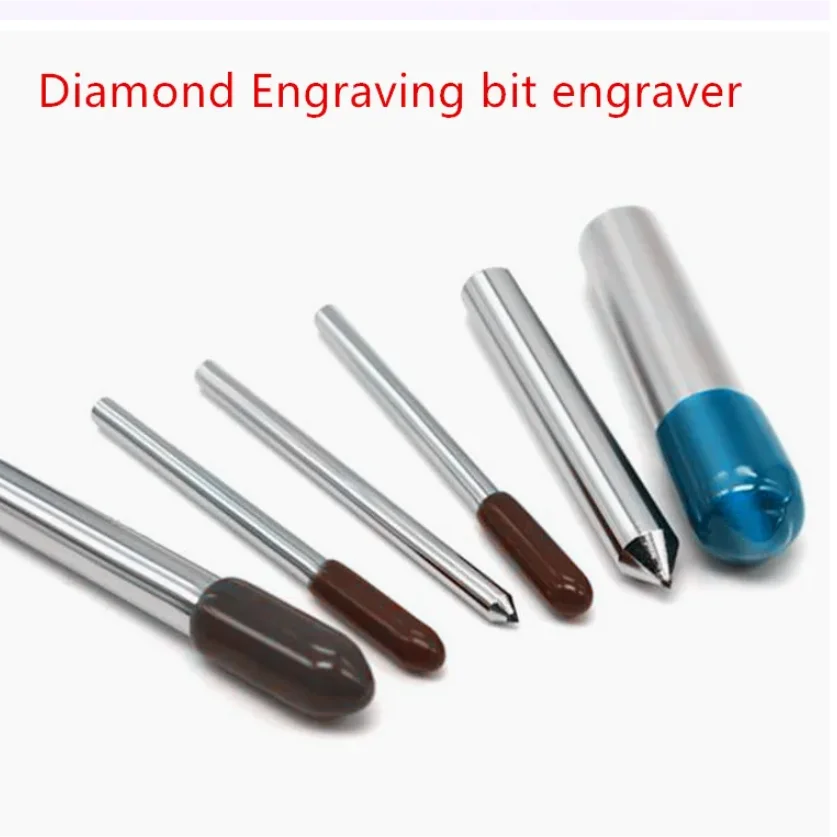 3,175 mm 3mm Diamant-Gravurbits Drag Engraver CNC Diamantspitze Metall- und Steinschnitzwerkzeuge Fräs- und Schneidwerkzeuge 2 Stück – Detail 3