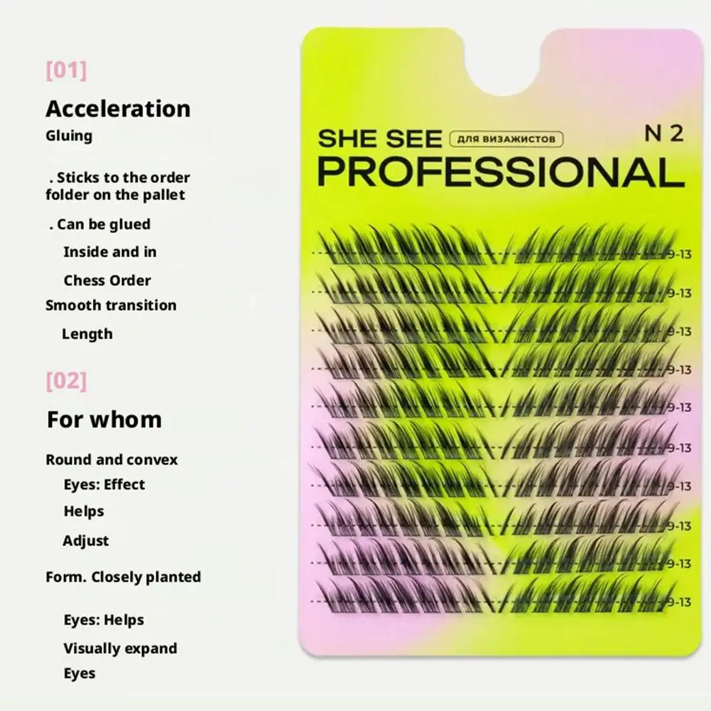 Faux cils naturels en grappe, recourbés, grande capacité, vaporeux, yeux de chat, Volume, Extension de cils, maquillage pour les yeux, moelleux et épais