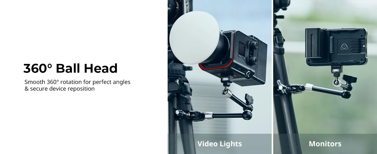 SmallRig Magic Arm mit Krabbenförmiger Klemme aus Legierung, Tragkraft 1,5 kg für Action-Kameras, Monitore, Videoleuchten und Mikrofone 5312 – Detail 3