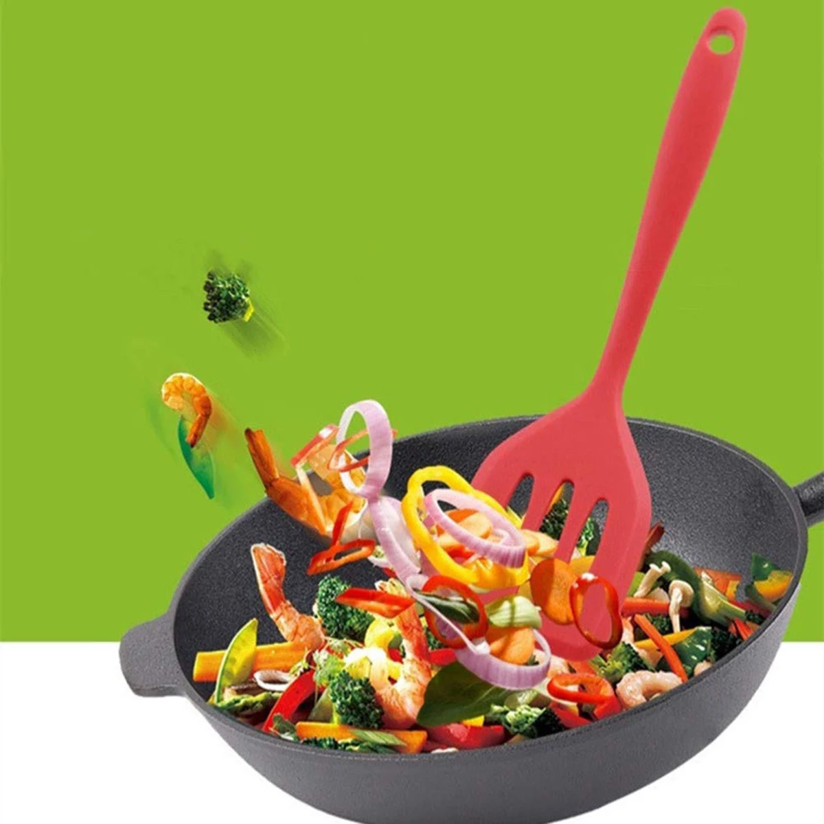 1 قطعة ملعقة سيليكون صغيرة للطبخ المنزلي تحريك القلي المطبخ ستيك ملعقة فطيرة ملعقة أدوات المطبخ