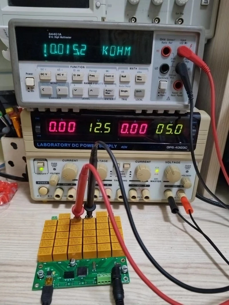 Programmable Resistor Module Board Networkable USB & RS485 Interface Replace PXI Instrument 5Ω to 59MΩ Adjustable Resistance