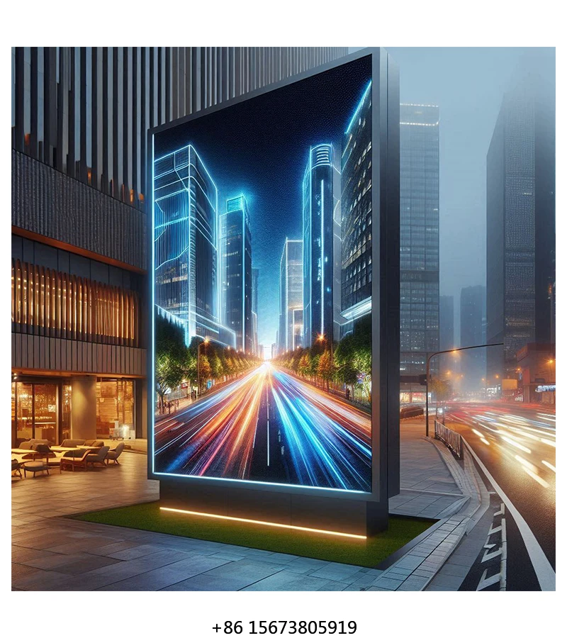 P3.076 Waterproof Outdoor LED Screen Billboard Commercial IP65 TV Signage Video Wall for Airport Marketing Animation Graphic SDK