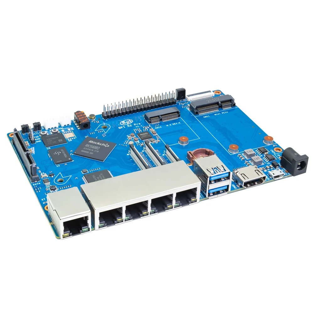 Banana PI BPI-R2 Pro Rockchip RK3568 Quad-core 2G LPDDR4 16G eMMC supporto PCIE M.2 key-e SATA SBC scheda Demo Router Opensource