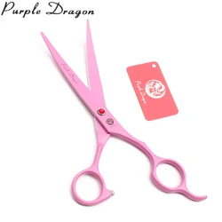 Purple Dragon Pet Grooming Scissors Japan Stainless Pink Dog Hair Scissors Pet Cutting Scissors Set Dog Thinning Shears Z3100