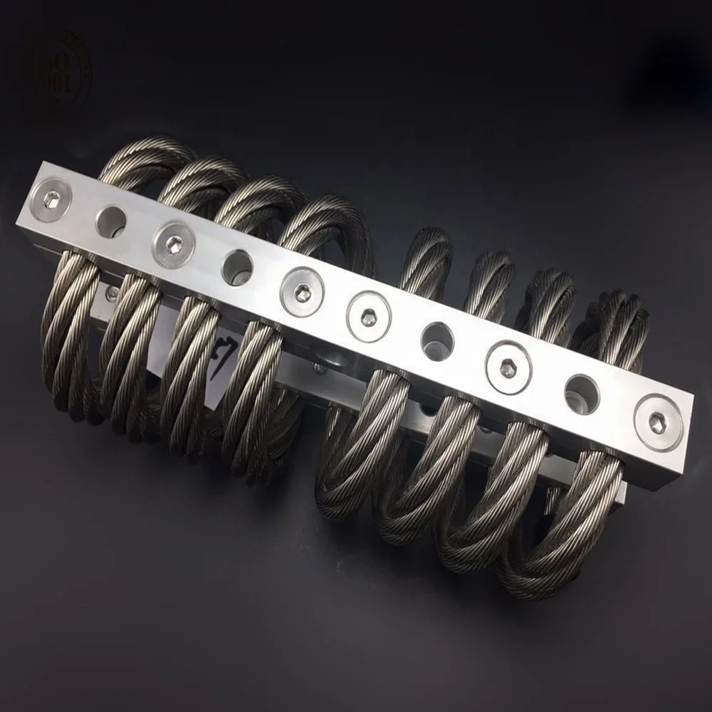 Mesin Suku Cadang Energi Industri Kompresor Getaran Dirgantara Kontrol Kebisingan JGX-1598D-515B Isolator Tali Kawat Aluminium
