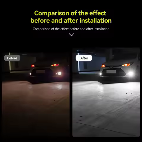 1 Pair H7 H11 H8 H9 9005 HB3 9006 LED Fog Light Bulb Convex Lens 6000K White 3600LM High Bright DC12V Car Headlight Replacement