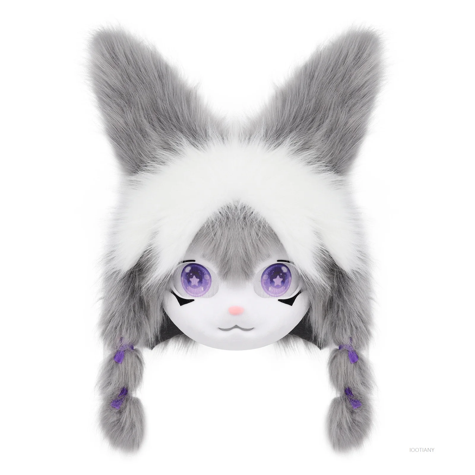 Cute Animal Kitten Cosplay Mask Paw Head Base Furry Fur Head Cover Costume Cat Rabbit Doll Lolita Beast Costume Children's Gift