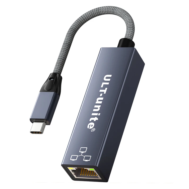 Adaptador Ethernet USB 3,0 tipo C, tarjeta de red USB tipo C a RJ45, Cable de Internet Lan de 10/1000Mbps con PD100W para MacOS, Windows LUX