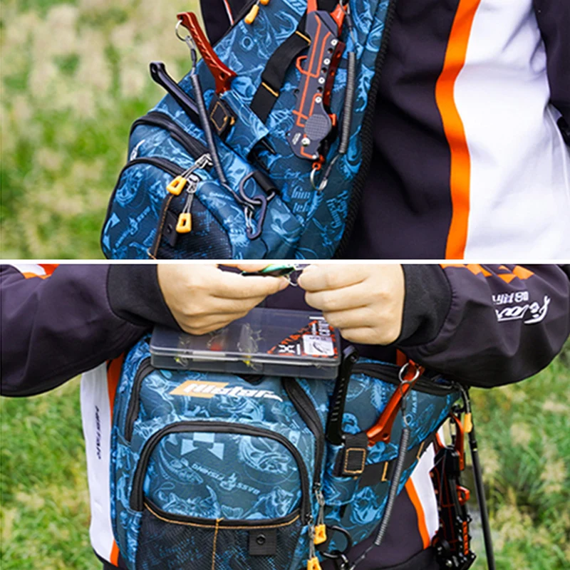 Mochila portacañas para pesca a luya – Bolsa cruzada con soportes - imagen 5