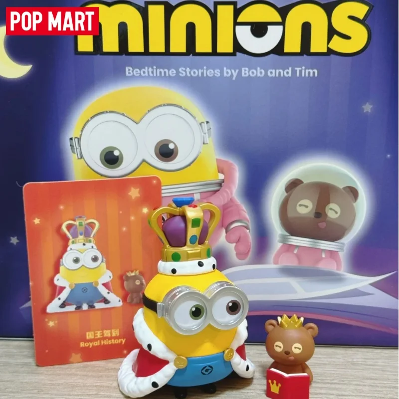Image of Neue POP MART Minions Gute-Nacht-Geschichten von Bob und Tim Serie Blindbox Desktop-Dekoration Modell Mystery Box Spielzeug Überraschungsbox Geschenk