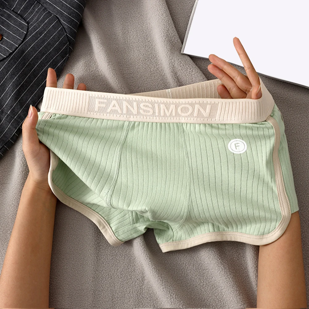 Black Breathable Boxers Classic Striped Men\'s Underwear Classic Style Striped Pattern Underwear Breathable Comfortable