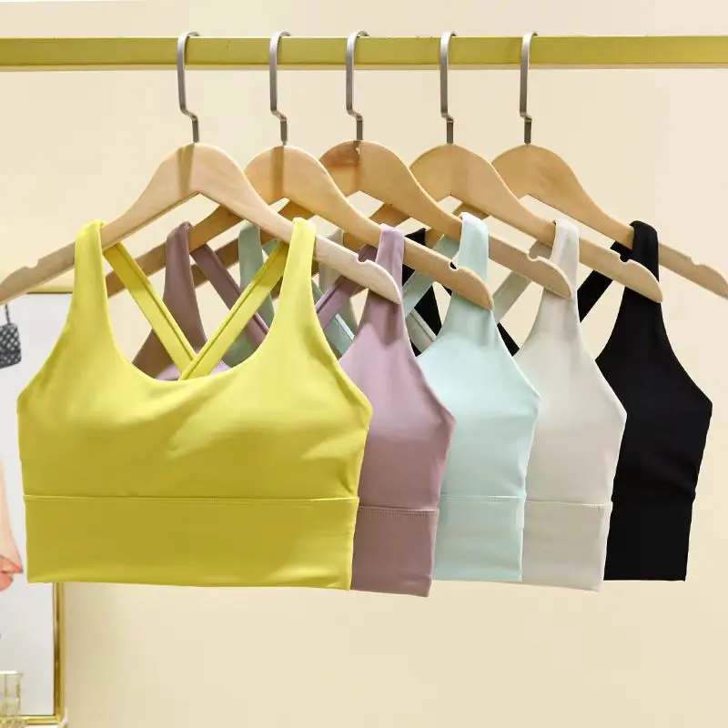 

Спортивный бюстгальтер с фиксированными чашками, профессиональный, ударопрочный, для бега, фитнеса, йоги, с эффектом пуш-ап