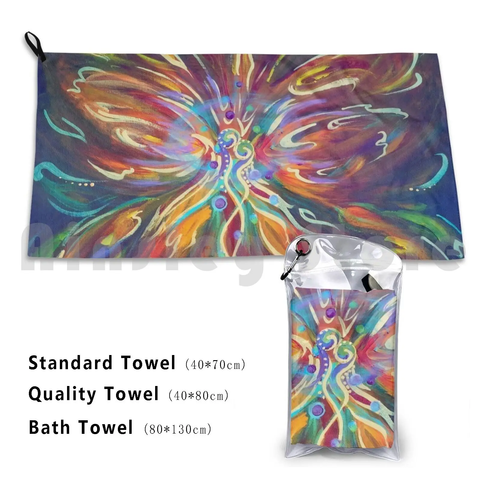 Банное полотенце Passion, пляжная подушка, радуга, красочный танец Lisanevot