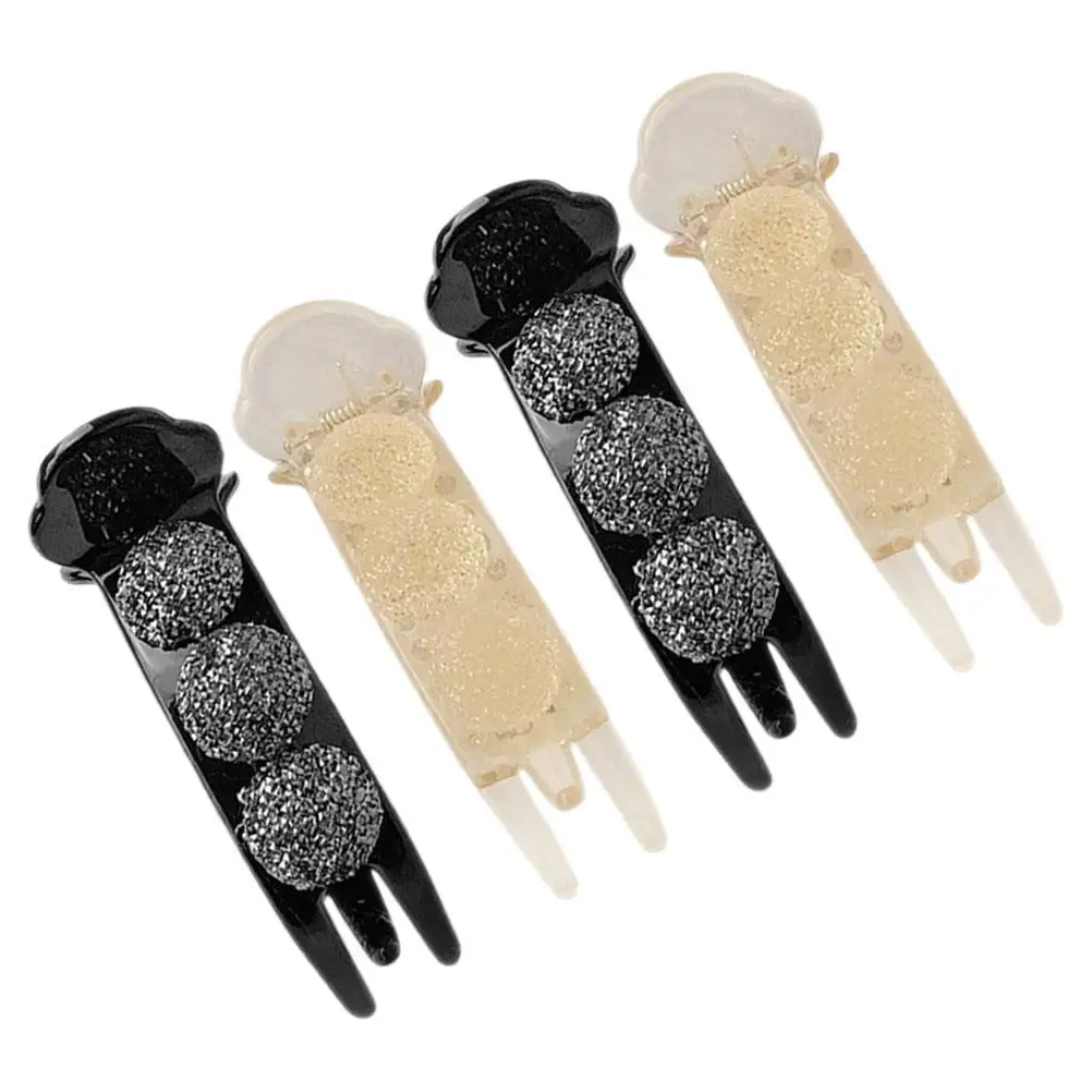 

4Pcs Rhinestone Claw Clips 2833 Black 2834 Acrylic Shark Clamps Women Hair Accessories Stylish Female Hair
