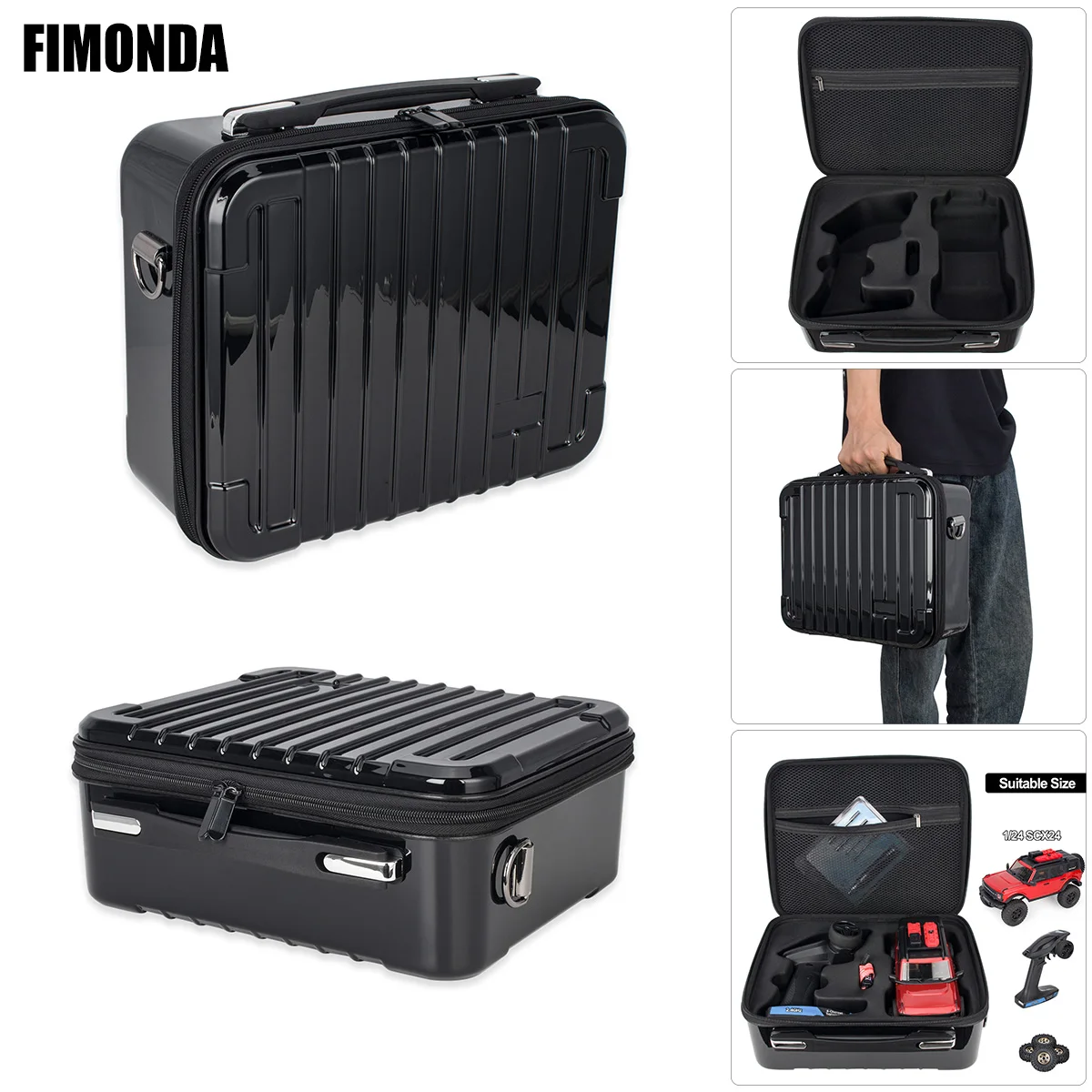 

Waterproof SCX24 Carrying Storage Bag - Portable Handheld & Shoulder Strap Storage Case for 1/24 RC Crawlers Accessories