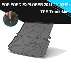 Car Rear Trunk Cover Mat Non-Slip Waterproof Rubber TPE Cargo Liner Accessories For Ford Explorer 2011-2019(UP)