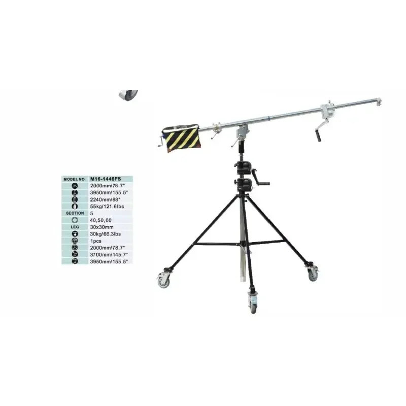 

AM16-1446FS Heavy Duty Light Stand Arm Boom Load 30KG Sandbag Tripod For Film TV Broadcasting Studio Video Photography