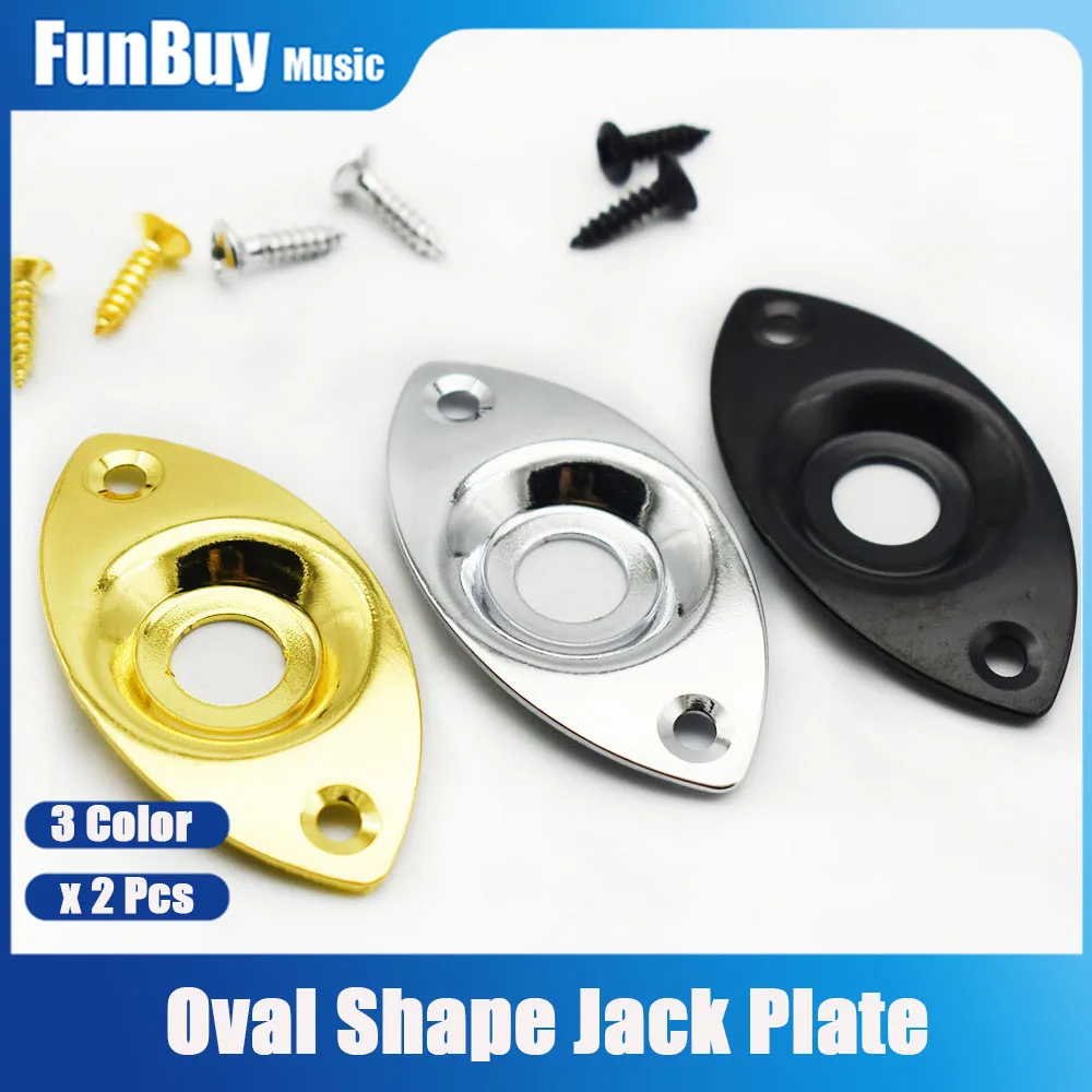 

2 шт., разъем для электрической бас-гитары, выходная входная розетка, крышка с 2 монтажными винтами для овального стиля