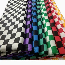 50x160cm 8 colori F1 quadrato nero bianco colorato scacchiera tessuto di cotone stampato Patchwork panno vestito cucito fai da te Quilting