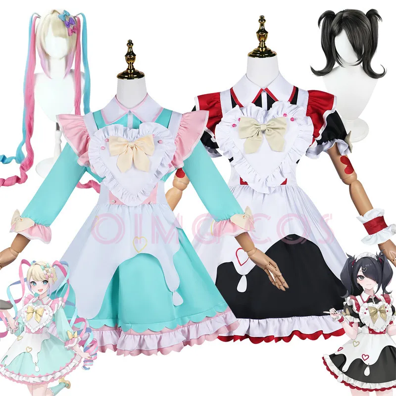 NEEDY GIRL OVERDOSE Rain KAnge Cosplay Costume Maid costume Carnival Uniform Anime Halloween Costumes Women Game