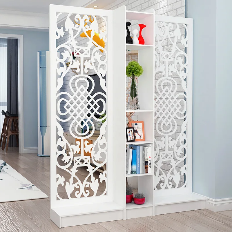 Modern Chinese simple entrance door screen partition living room bedroom dining room hollow seat screen Internet celebrity door