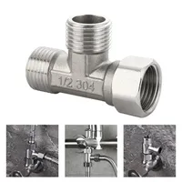 Toilet Diverter Valve Stainless Steel T Adapter G1/2\