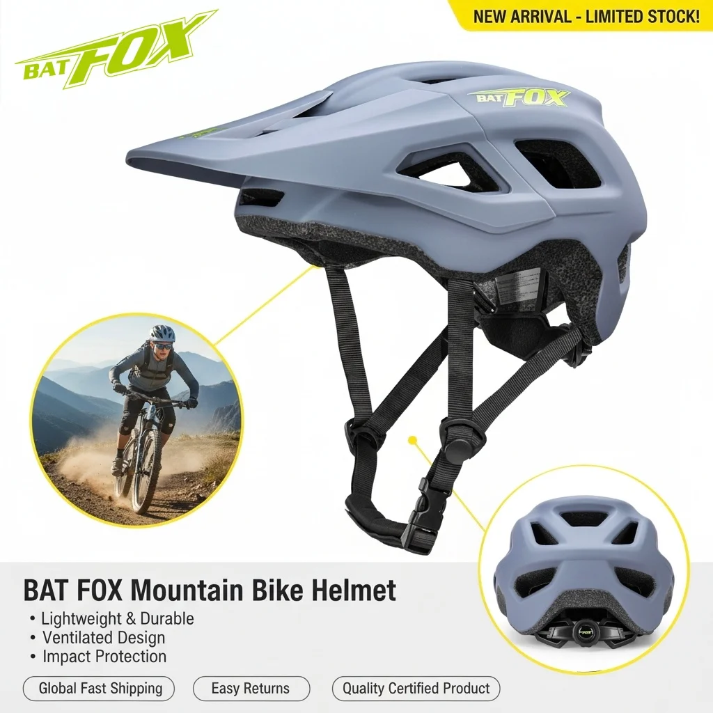 

BATFOX man's mtb helmet casco bicycle size m integrated specialized bike helmet adult cyclist mountain biking helmet