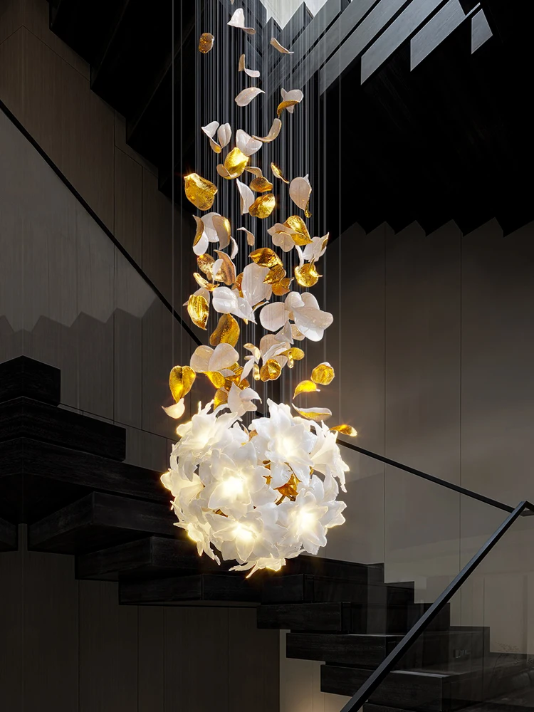 2024 Crystal Flower Chandelier Ceiling Chandelier Luxury Pendant Light for Bedroom Living Room Villa Home Decor Hanging Lighting