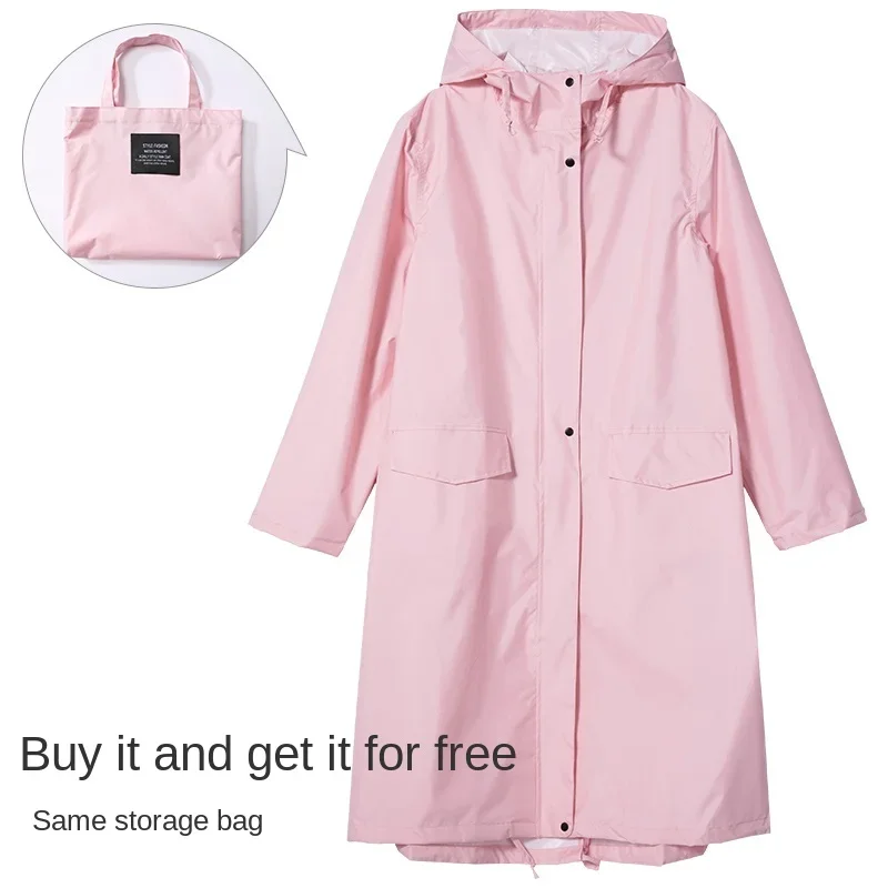 Women Man Raincoat Adult Clear Transparent Camping Hoodie Rainwear Suit Thickened Waterproof Rain Poncho Coat