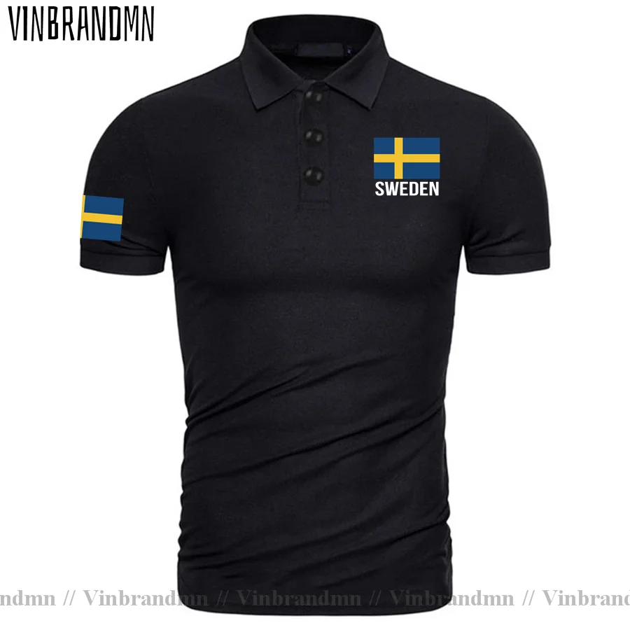 Sweden Flag Polo Shirts Men & Women Unisex Brands Swedish Swede Jerseys Nation Printed Letter Polos Shirts Male Fashion Clothing