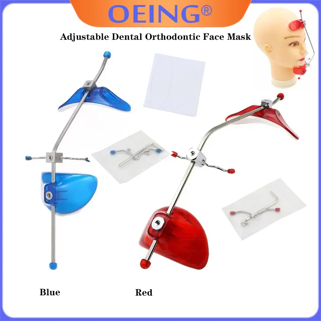 Adjustable Dental Orthodontic Face Mask Facemask with Single Lever Adjustable Front Traction Dentist Equipment