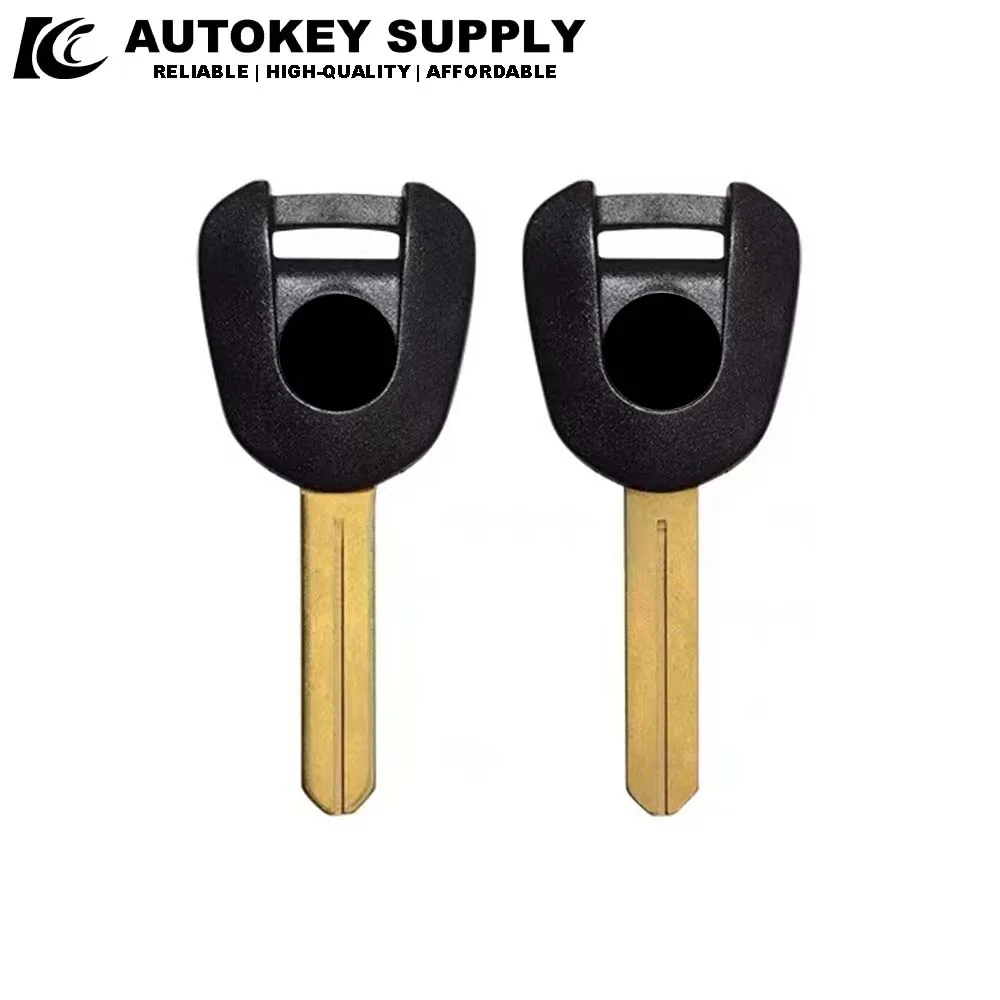 Autokeysupply Motorcycle Key Uncut Blank Replacement Key Black/Blue/Red For Honda