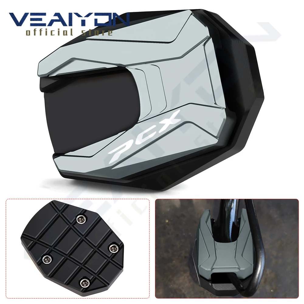 

For Honda PCX 160 150 125 2010- 2020 2021 2022 2023 Motorcycle Accessories Side Stand Pad Support Extension Plate Enlarge Pads