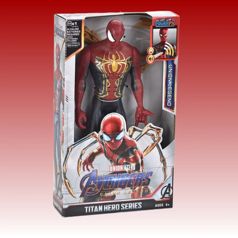 New 30cm Marvel Avengers Action Figure With Sound And Light Hulk Captain America Spiderman Iron Man Thanos Collectible Toy Gifts - view 3