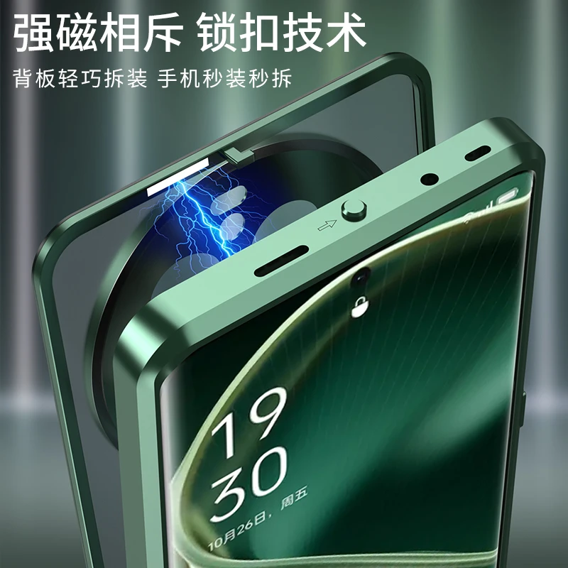 غلاف من سبائك الألومنيوم لـ oppo Finد x6 pro ، إطار معدني ، غطاء خلفي من الأكريليك غير اللامع للعثور على x6 ، x6 pro