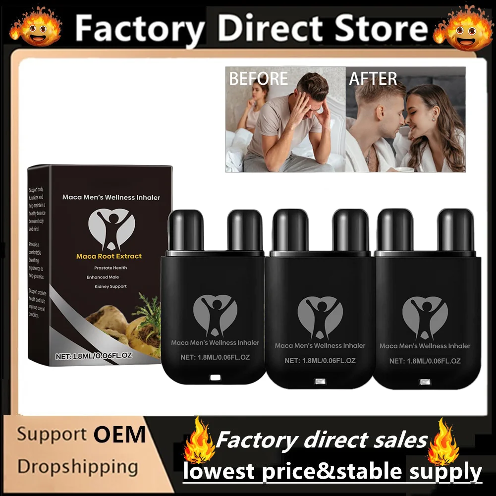 3Pcs Double Hole Nasal Inhaler Enhancing Supplement Relieve Fatigue Stress enhance Energy Stamina Balance Hormone Maca Booster