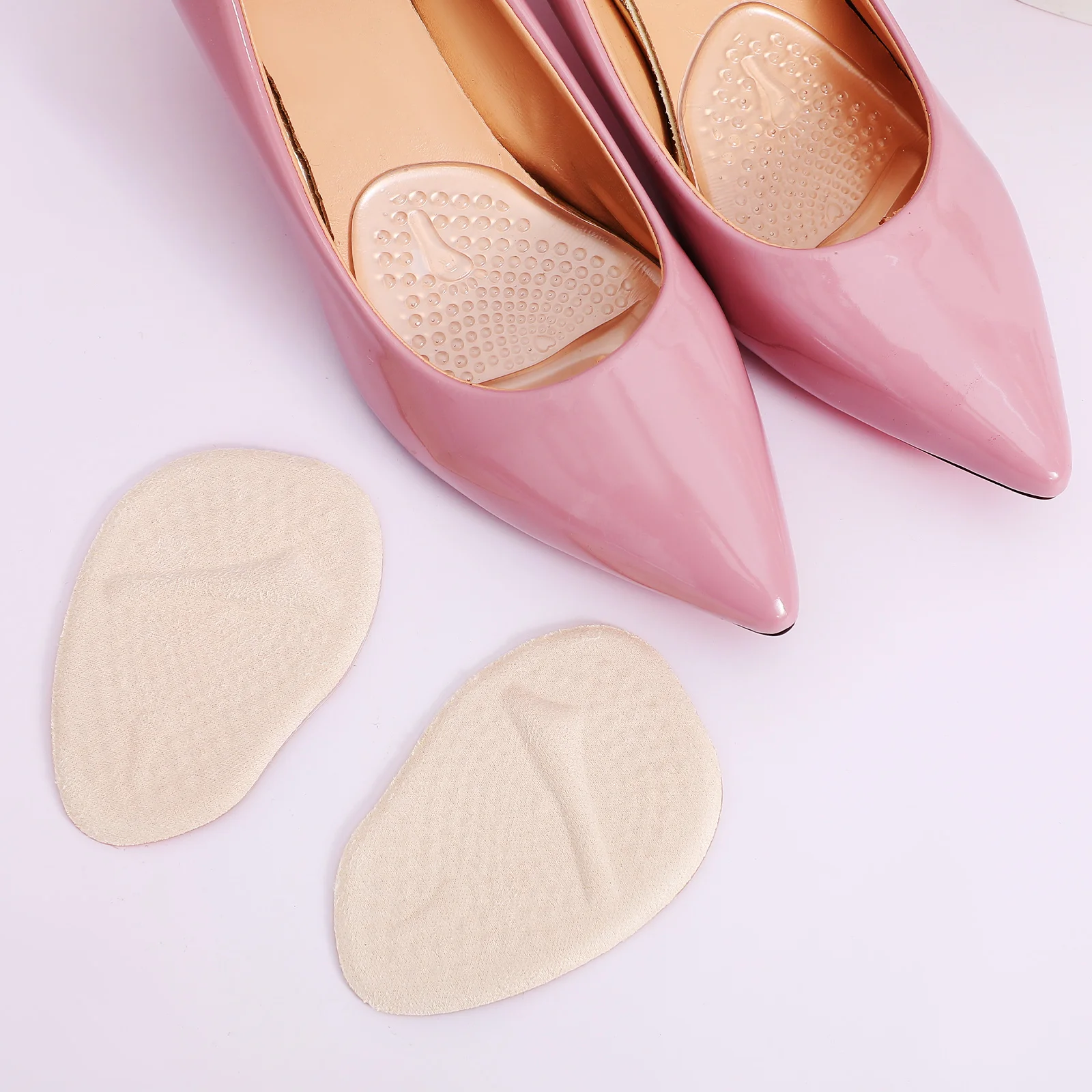 

2 Pairs Anti Slip Palm Rest Pads High Heels Forefoot Women Insoles Sandal Cushion Toe Inserts Non Slip Design Shoe