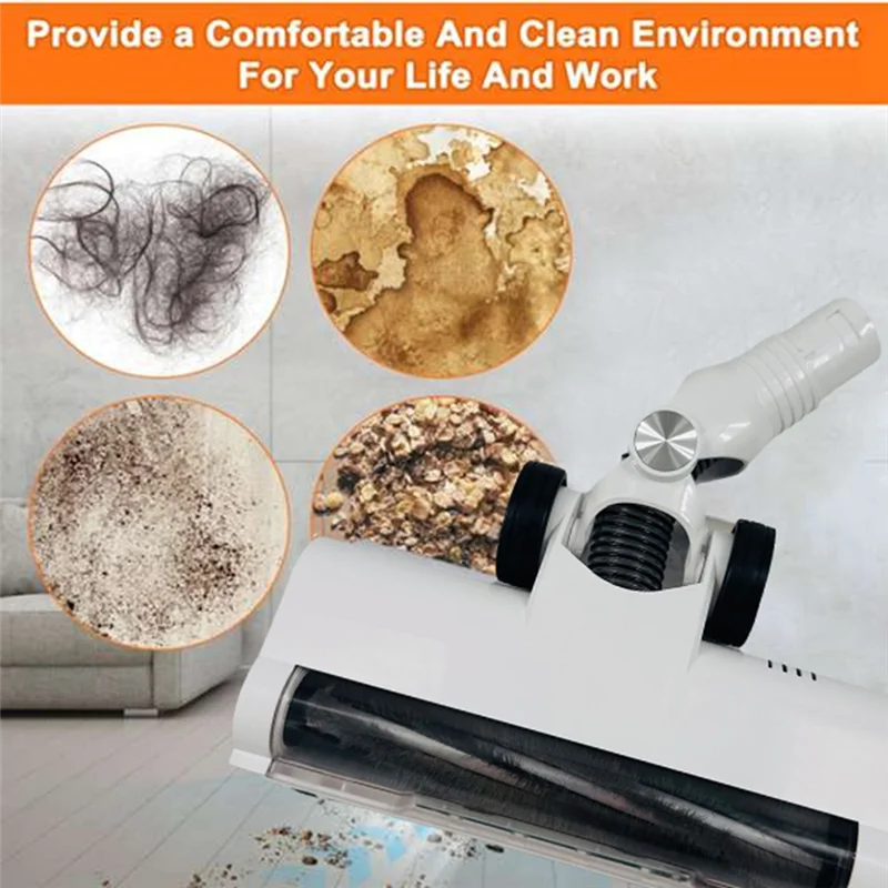 فرشاة أرضية كهربائية مكنسة كهربائية لقطع غيار المكنسة الكهربائية Lydsto V9 LED فرشاة سجاد مكنسة الغبار-CLIM