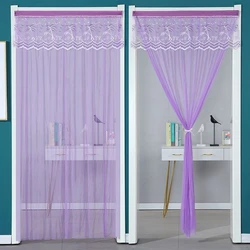 Mosquito Net for The Door Mesh Anti Mosquito Protection Room Decorating Items No Punching Lace Embroidered Door Curtain Summer