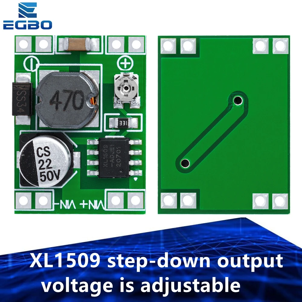 EGBO 1pcs XL1509 step-down module output voltage is adjustable Super mini small volume good