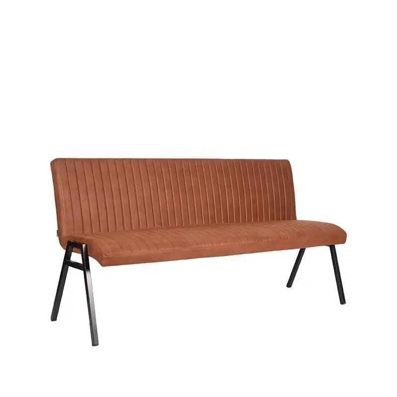 

Factory Price Modern Polyurethane Interior Steel Black Painting KD Four Legs Dining Sofa