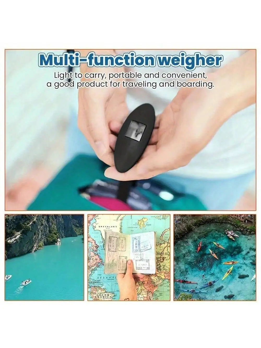 1pc 휴대용 전자 수하물 규모, 0.1kg-40kg 용량, 수하물 걸 수 있음, 여행에 적합, 범위 무게 무게 포함
