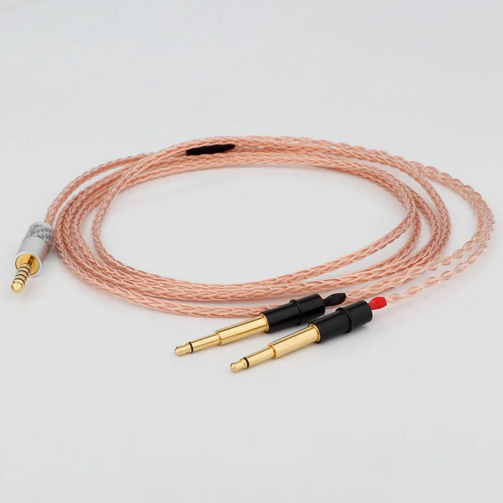 

8 Core Single crystal copperEarphone Cable For Meze 99 Classics NEO NOIR Headset Headphone 2.5/3.5/4.4/6.35mm Male Plug